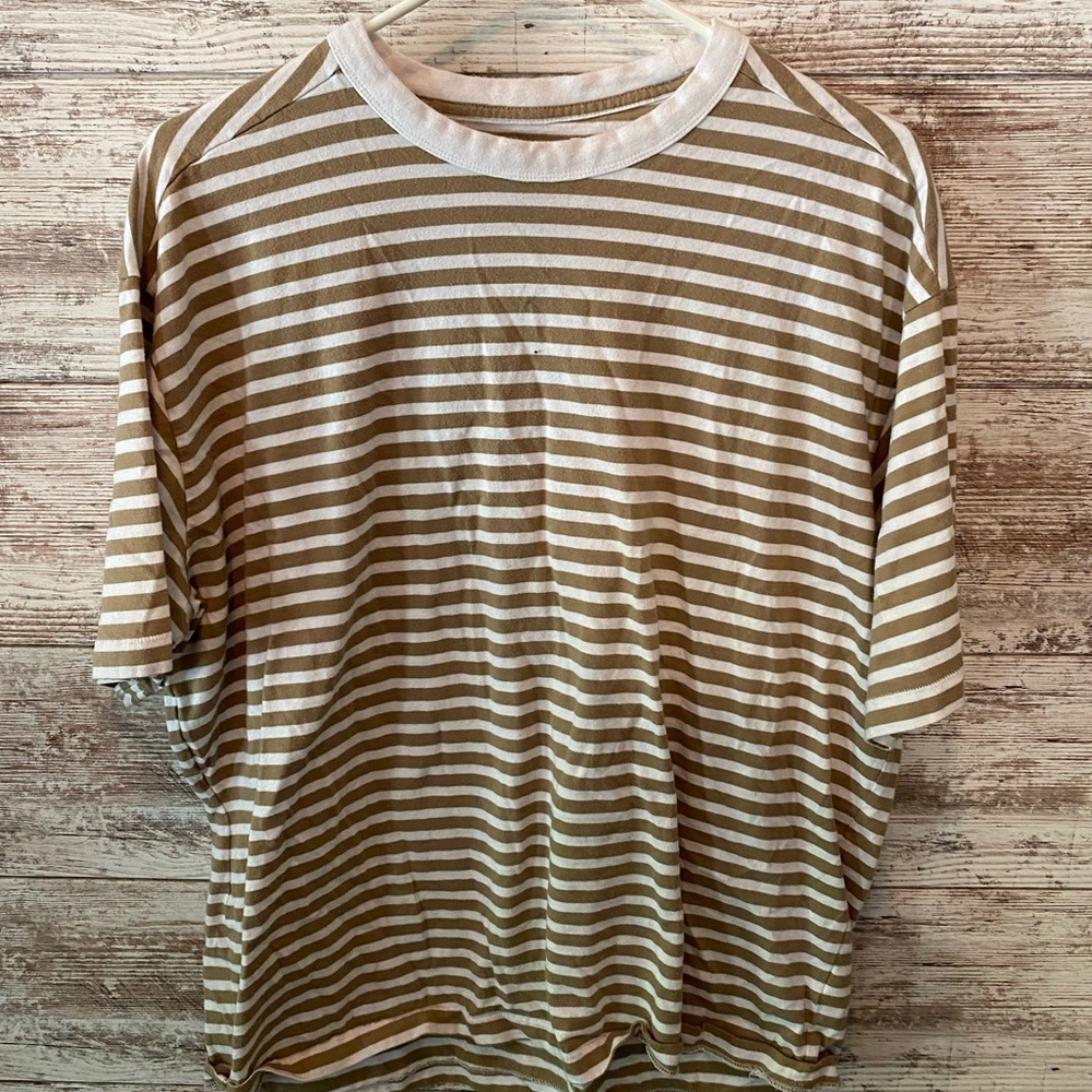 Tan stripe shirt